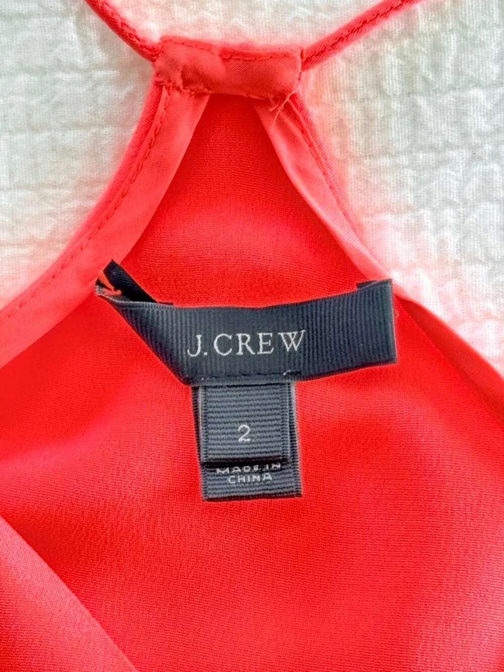 J. Crew Silk Carrie Cami in Bright Watermelon, Size 2